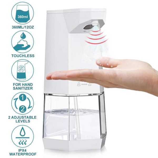 

liquid soap dispenser automatic touchless 360ml alcohol spray disinfecting machine sensor press hand sanitizer office home