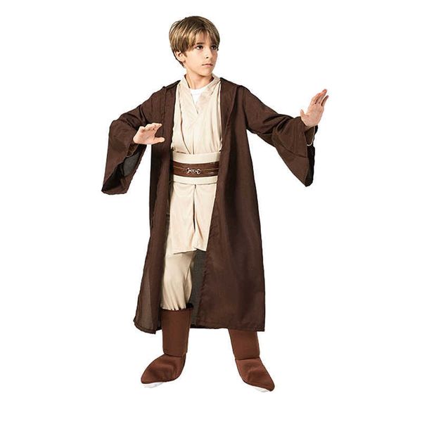 

boys jedi warrior movie character cosplay party clothing kids child fancy halloween purim carnival costume q0910, Blue
