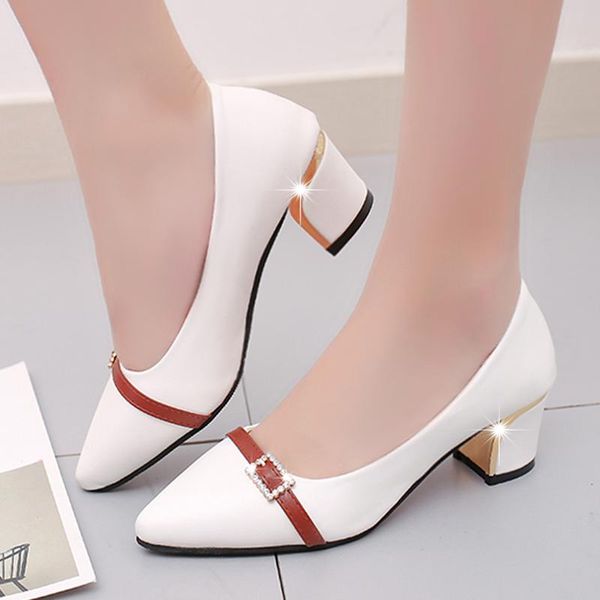 

dress shoes 2021 summer office women pumps high heels party simple pointed shallow woman, Black