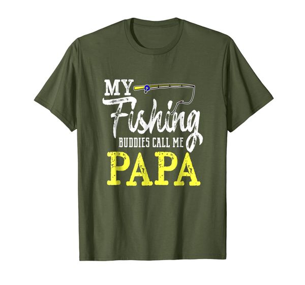 

my fishing buddies call me papa t shirt gift idea, White;black