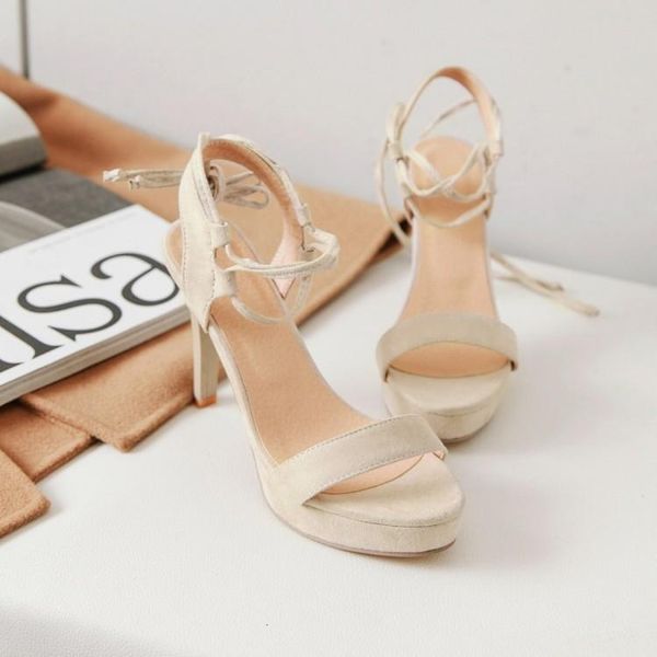 

plus size  11 12 ladies summer platform sandals women shoes woman open toe cross band waterproof table, Black