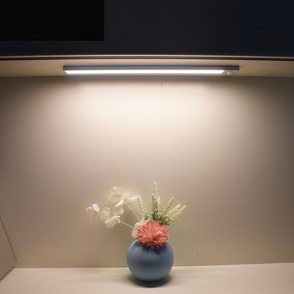 

12 23 40cm pir motion sensor led night light usb rechargeable lamp under cabinet light for home kitchen wardrobe bedroom decor