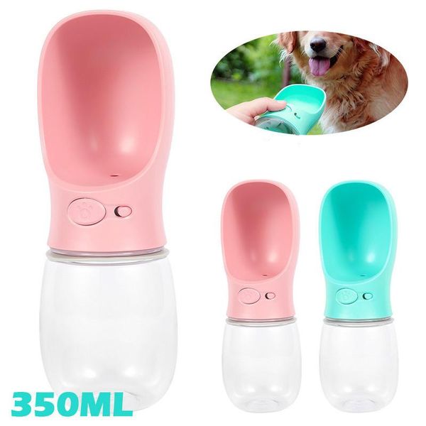

dog bowls & feeders 350ml pet water bottle for small large dogs portable outdoor travel puppy cat drinking bowl pets dispenser feeder