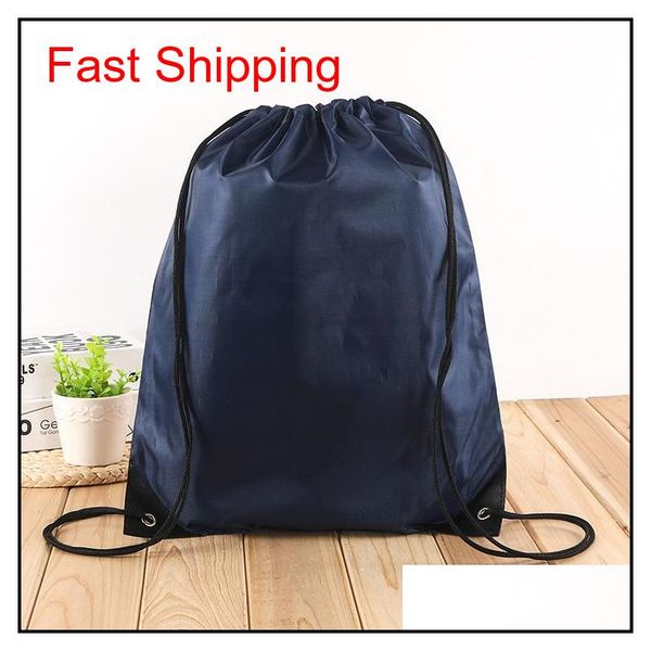 

outdoor waterproof bag nylon drawstring bag string backpack for women men travel storage package teenagers jllyea yyysports