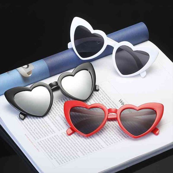 

love heart sunglasses women big frame personality sunglass fashion cute retro cat eye vintage sunglasses pink female, White;black