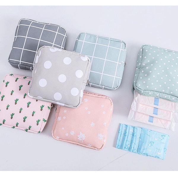 

storage bags women girl sanitary napkin pad pouch towel bag travel cosmetic holder coin purse headphone case