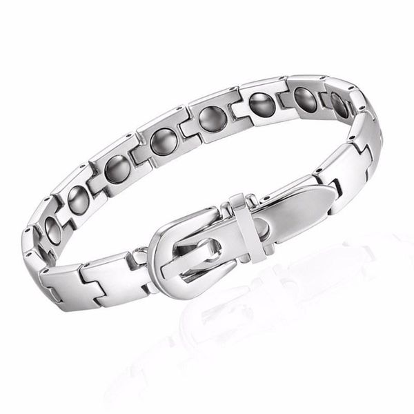

charm bracelets titanium steel magnetic bracelet & bangle for men, Golden;silver