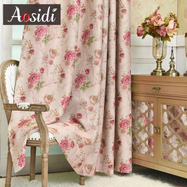 

curtain & drapes american blackout curtains for living room bedroom window luxury kitchen treatments floral girl's