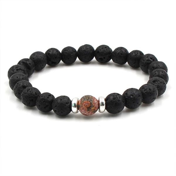 

Men 2021 new style volcano stone Buddha beads elastic bracelet bracelet
