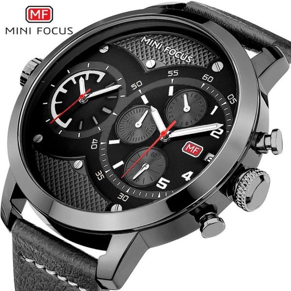 

wristwatches mini focus chronograph men watches quartz, cronÃ³grafo de tres ojos, resistente al agua, luminoso, 24 horas, fase r, Slivery;brown