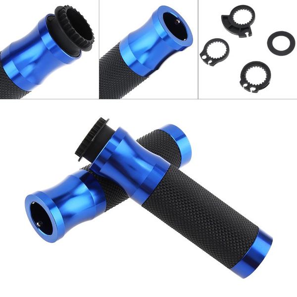 

handlebars univeral 2pcs aluminum + plastic circular motorcycle 22mm handlebar cover with throttle holder connectors for