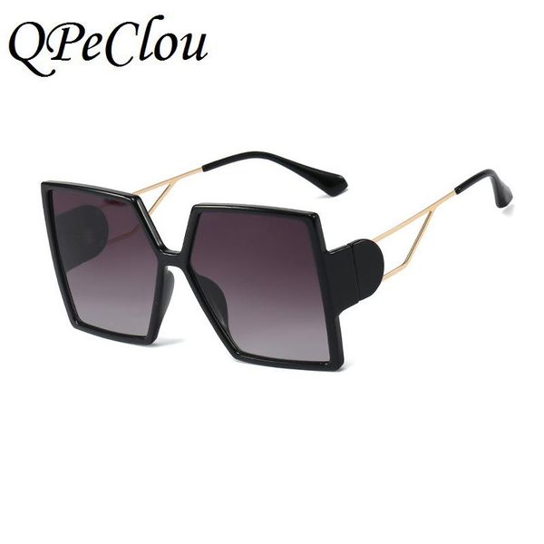 

vintage new brand plastic women sun square men qpeclou 2021 fashion glasses driving sunglasses designer oversized shades ftjof ildcl, White;black