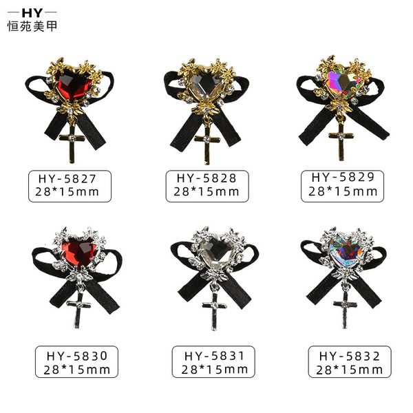 

nail alloy jewelry bow peach heart diamond bride decoration sequin, Silver;gold