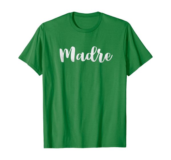 

madre trendy handwritten typography gift for mom t-shirt, White;black