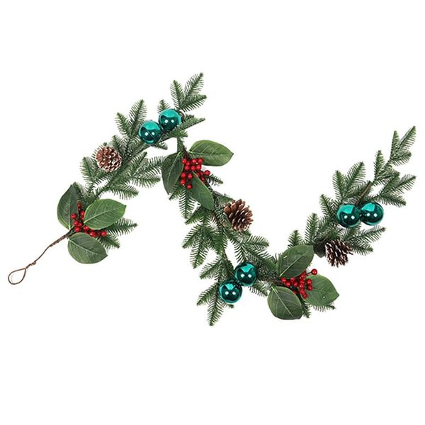 

decorative flowers & wreaths berry garland artificial flower leaves red blue ball front door wall decoration for xmas wedding party