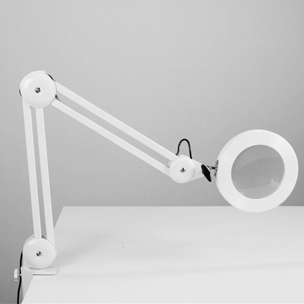 

2021 new table led magnifying glass clip in the metal light long arm darkening 3 colours for reading tattoo and computers ogqr