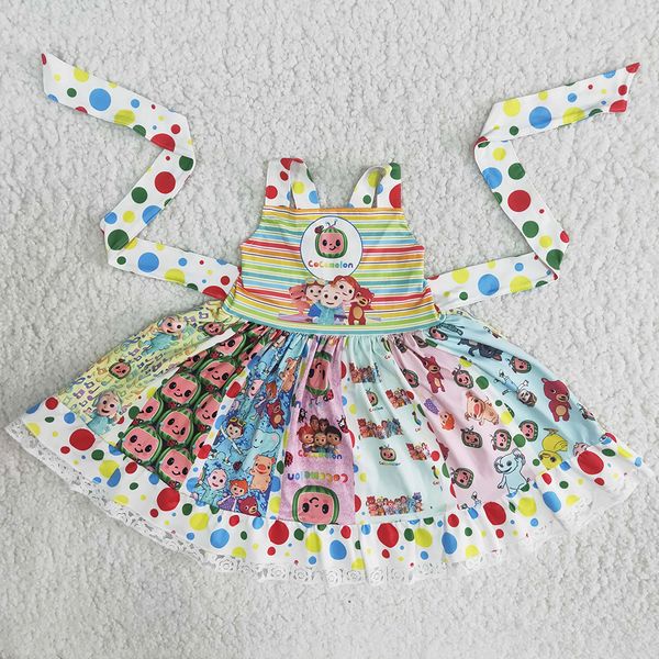 

wholesale kids designer clothes sets boutique baby girls dresses sleeveless summer fashion toddler girl dress outfits milk silk kid set, White