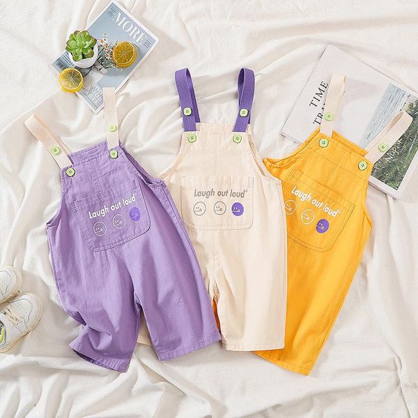 

jumpsuits 80-100cm height 2021 summer baby girls overall fashion style cartoon boys short pant kids overalls, Blue