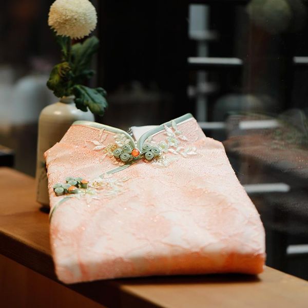 

ethnic clothing si jin young qipao in 2021 the modified version elegant evening dress lace fashionable restore ancient ways, Red