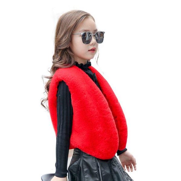 

faux fur vest for girls children waistcoat sleeveless jacket boys outerwear fur coat baby clothing 2-12 years tz296, Camo