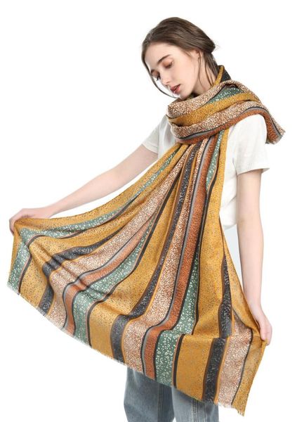 

scarves 2021 autumn and winter women's european american wild cotton mid-length shawl gypsophila scarf, Blue;gray