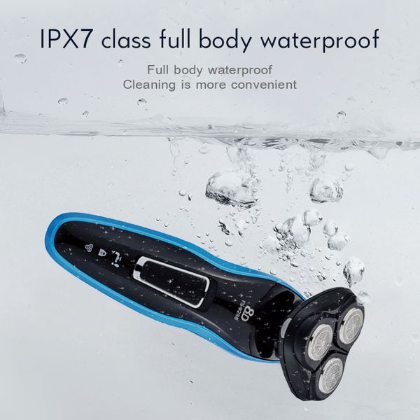 

rechargeable electric shaver floating beard razor wet-dry dual use portable electric beard trimmer for men shaving machine f30
