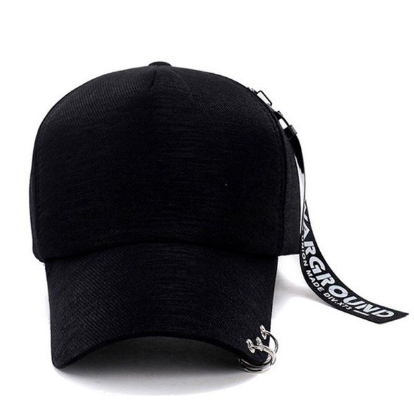 

outdoor hats baseball cap for men women cotton sports with iron rings long strap woman accessories[, Black;white