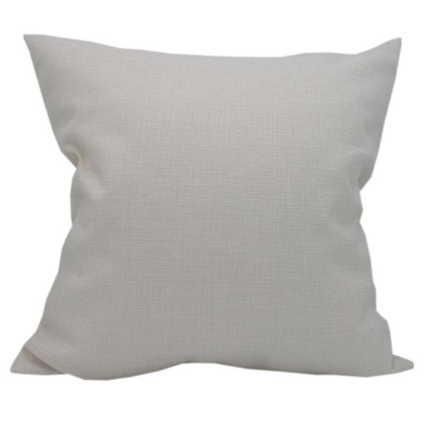 

cushion/decorative pillow curcya 10pcs milky white cushioan cover like linen for heat transfer printing 100% polyester sublimation blank thr
