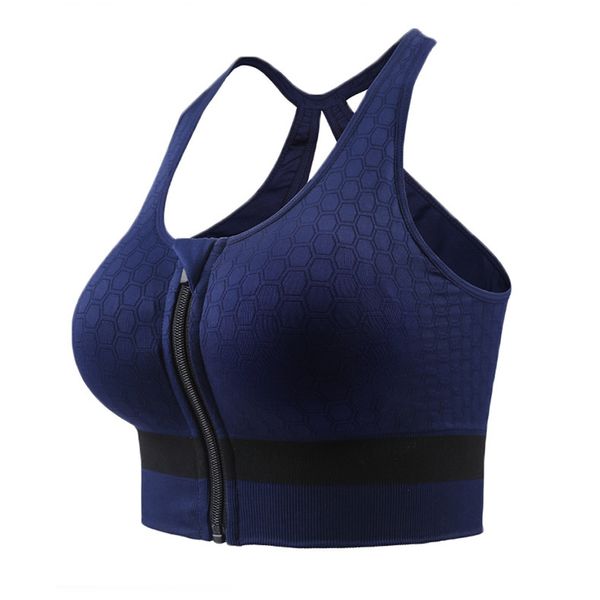 

front zipper sports bras women shockproof running gathered quick-drying fitness workout bra gym crop push up sports bra, White;red