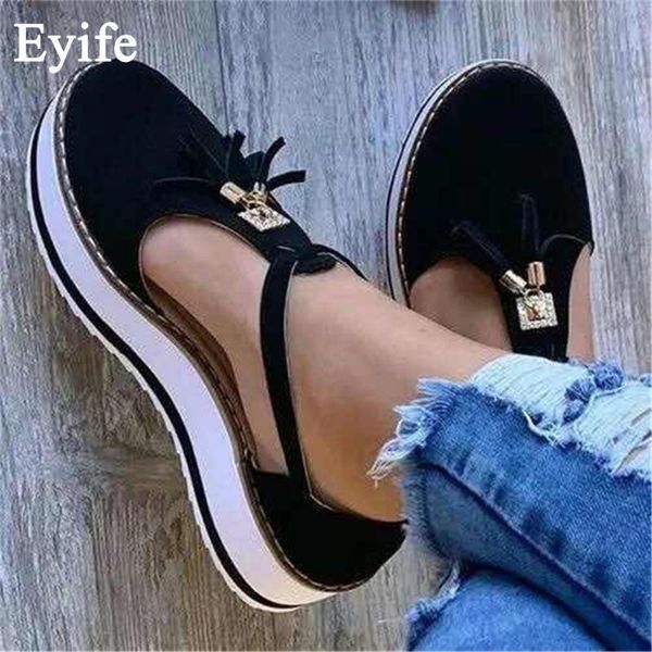 

2021 new sandals women buckle strap tassel summer comfy ladies platform shoes leopard female casual flat loafers 35-43, Black