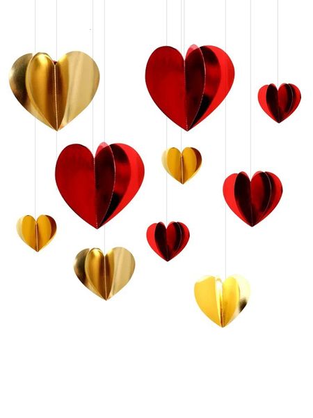 

3d love pendant valentine's day proposal party drs up wedding room three-dimensional love pull flowers