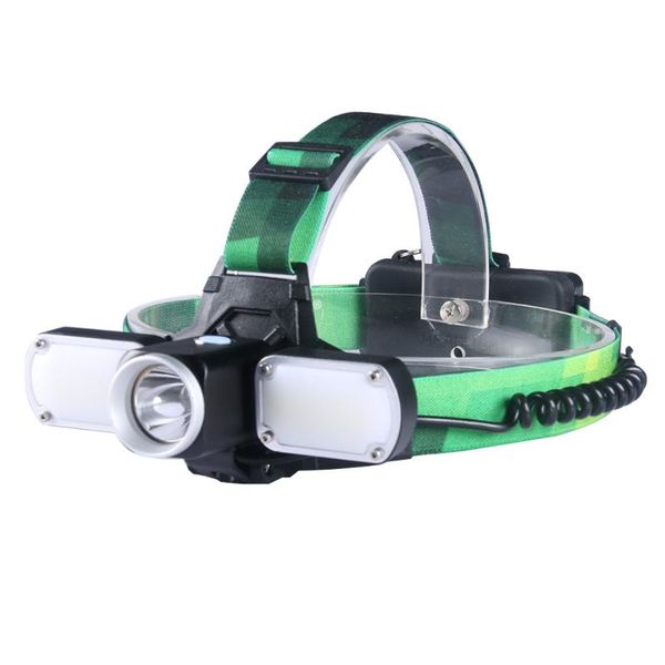 

1000 lm t6+cob headlight 4 mode headlamp power bank head torch hunting camping 18650 battery light usb rechargeable