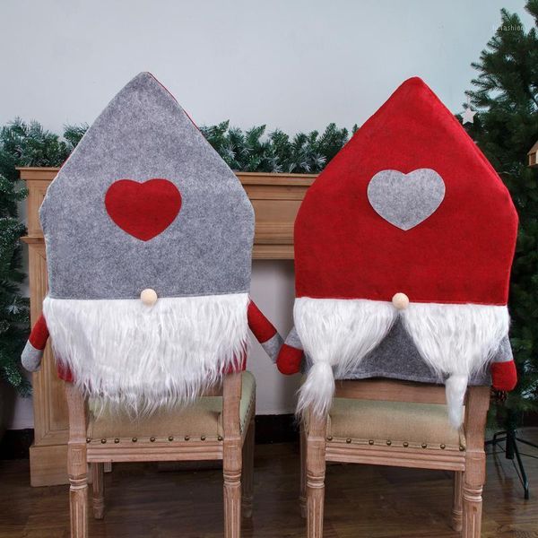 

christmas decorations nordic forest people with hand chair cover, festival home, restaurant place layout supplies, cover
