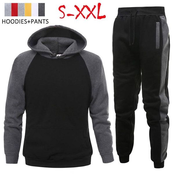 

women's hoodies & sweatshirts 2021 mens/women tracksuits jogging suits hooded sports wear trending track hoodies+sweatpants set plus si, Black