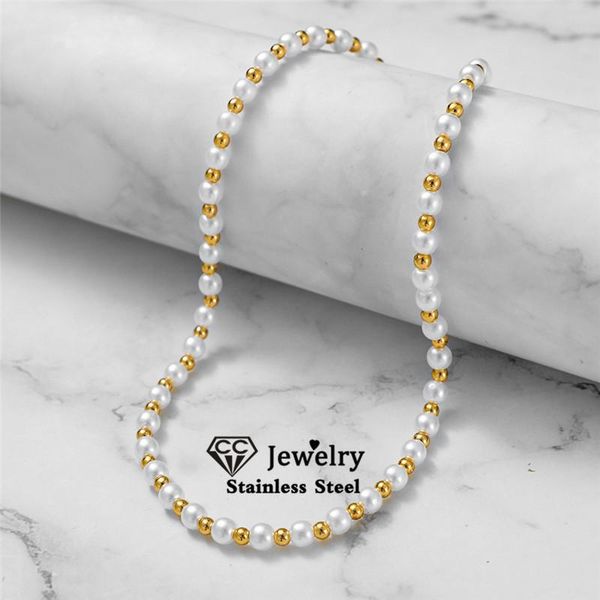 

chains vintage pearl necklace women accessories exquisite clavicle chain choker 100% handmade colar simple design torque gift yh577, Silver