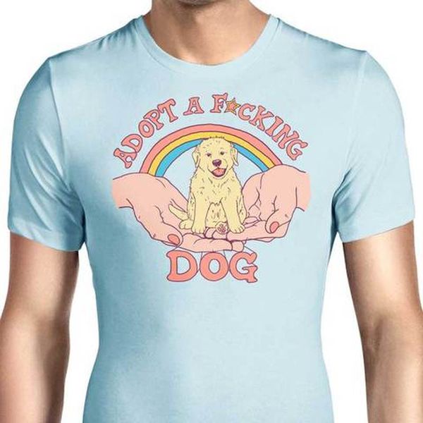 

Fashion cartoon animal print print pattern round neck short-sleeved T-shirt for men and women, comfortable and loose, White;black