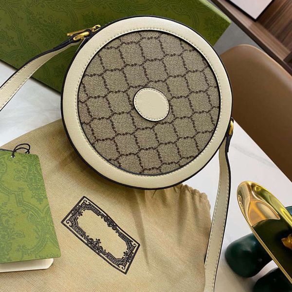 

luxurys men and women round bags letter printing contrast color cross body bags ladies shoulder bags 2 colors