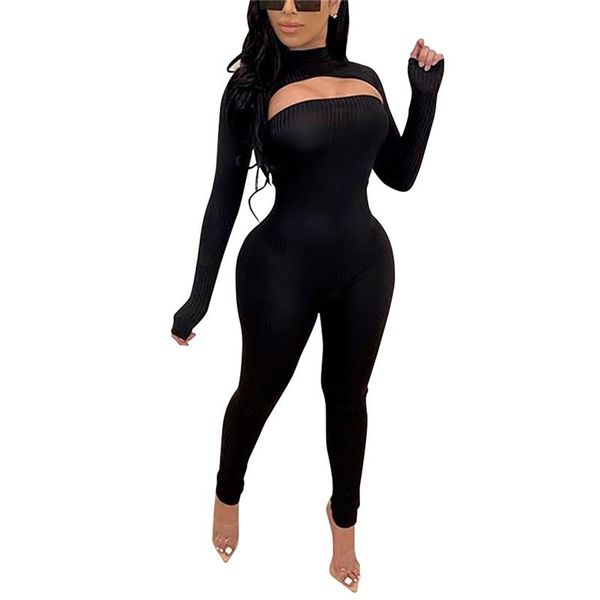 

women's tracksuits 2021 women sets full sleeve crop jumpsuit suit two piece set casual outfits party clothing woman clothes, Gray