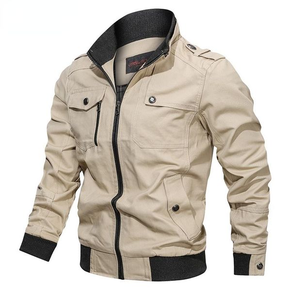 

men's jackets spring autumn jacket men fashion slim bomber windbreaker coat clothing tactics military casual solid color, Black;brown