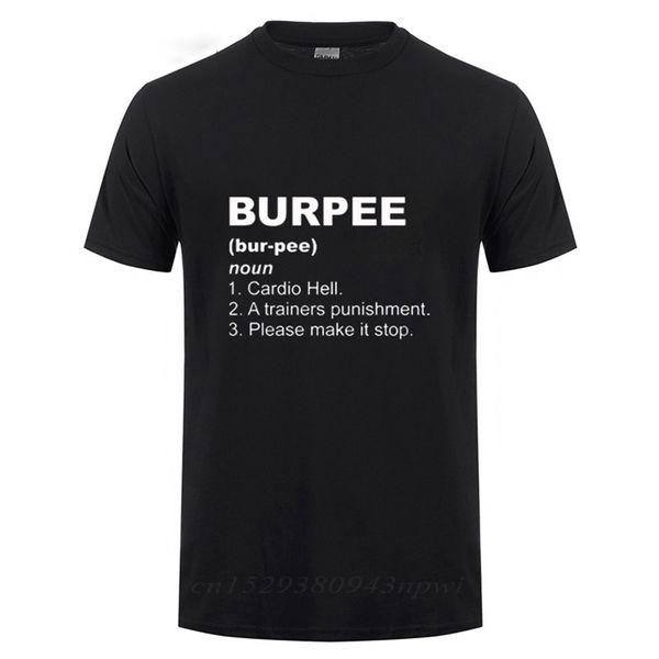Office Burpee Определение футболки Забавный подарок на день рождения для мужчин Уличная одежда Свободная хлопковая футболка Crossfit Тренировка Одежда 210706