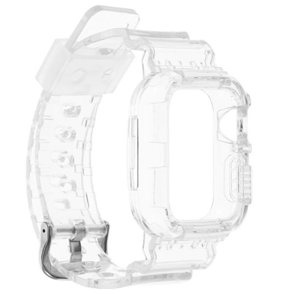 

watch bands delicate strap sports use watchband one-piece transparent, Black;brown