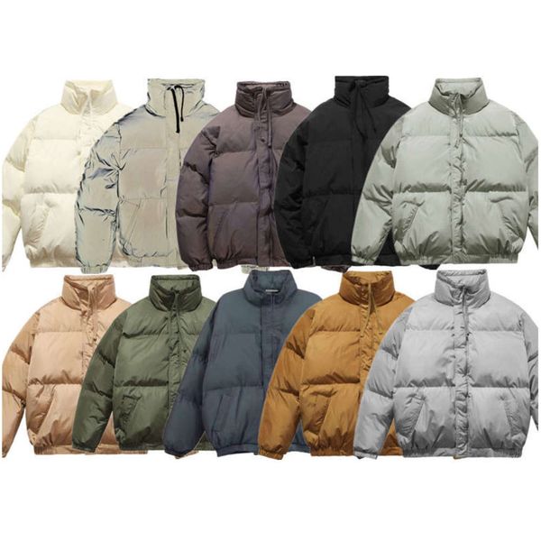 

designer men's winter down jacket fashion hip-hop thick clothes reflective parka couple windproof coat 11 styles, Black