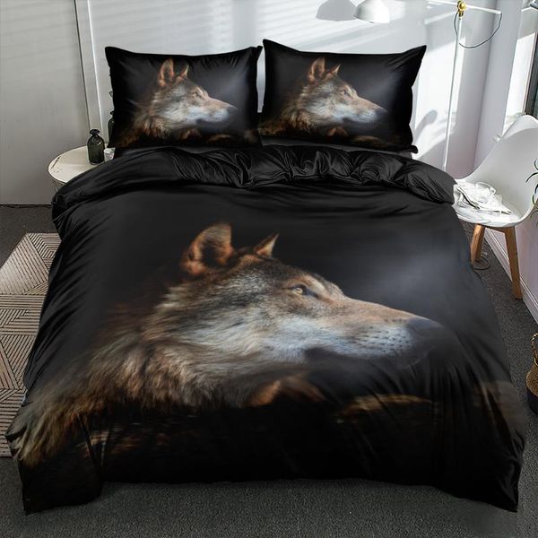 

bedding sets 3d animal wolf bed linen full quilt/comforter covers and pillowcases 3-piece wolves design bedspreads