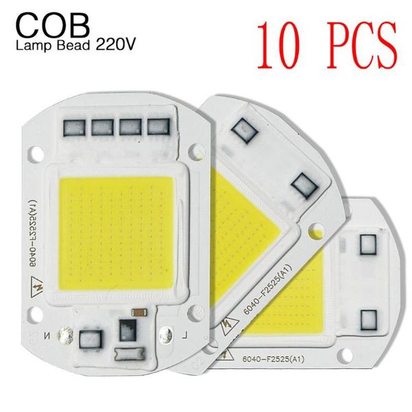 

floodlights 10pcs cob led chip flood light lamp 220v smd 30w 50w white/ warm white with smart ic high power diy outdoor floodlight spotlight