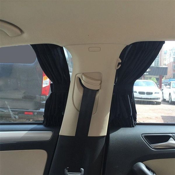 

car sunshade anti-uv curtain auto black suv straps van 2pcs 50*39cm accessories