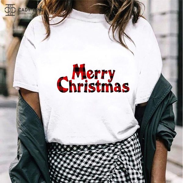 

women's t-shirt women cartoon holiday mom life mama tree 90s merry christmas print lady t-shirts t shirt ladies graphic female tee, White