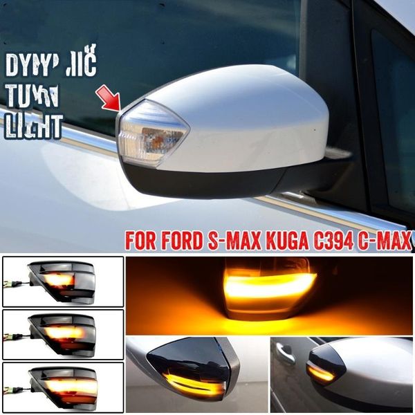 

emergency lights car accessories led dynamic turn signal side wing mirror indicator light lamp for s-max 2007-2014 kuga c394 08-2012 c-