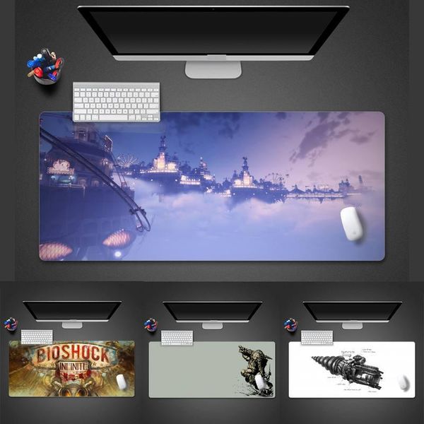 

mouse pads & wrist rests bioshock gaming player rubber large mousepad desk table protect game office work mat pad x xl non-slip lapcushi