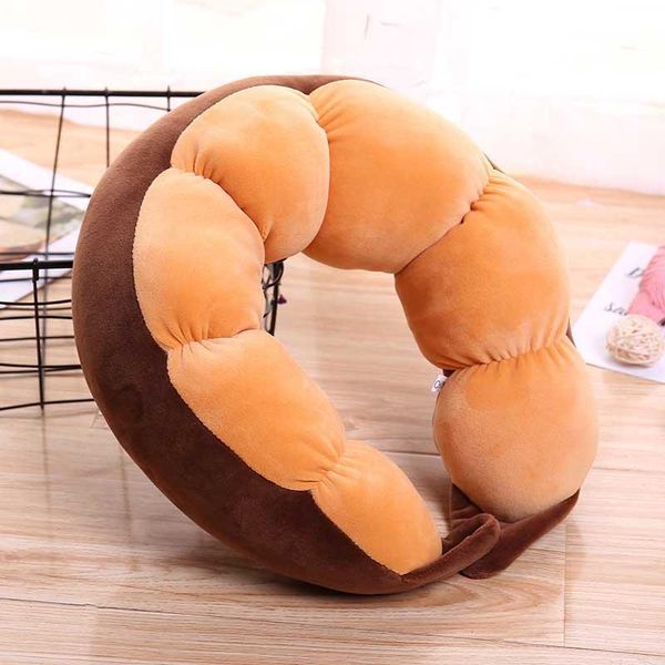 

pillow cuddly plush cartoon u shaped round soft comfortable cotton headrest plane travel nap lounge chair office needs