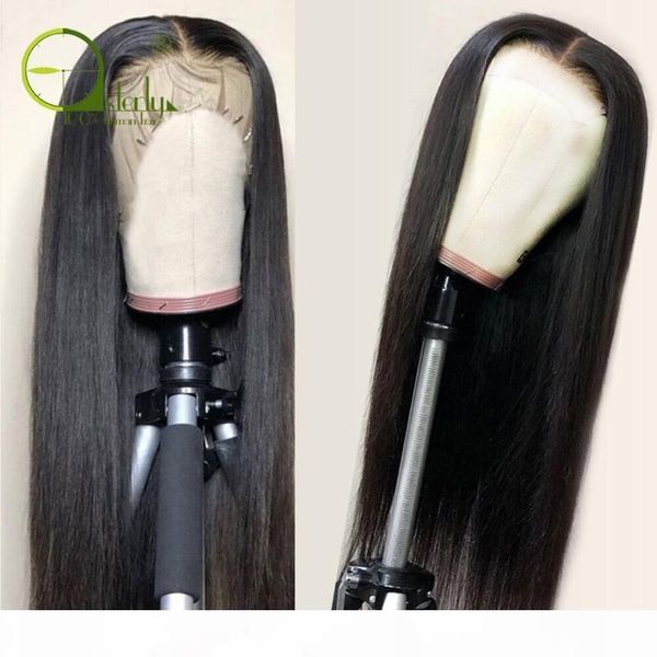 

sterly straight lace front human hair wigs pre plucked 13*4*1 lace part wigs human hair remy frontal wig for black women, Black;brown